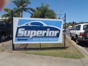 Superior Auto Smash Repairs Pic 3 - Look for the big blue sign as you drive down Industrial Avenue We are on the left