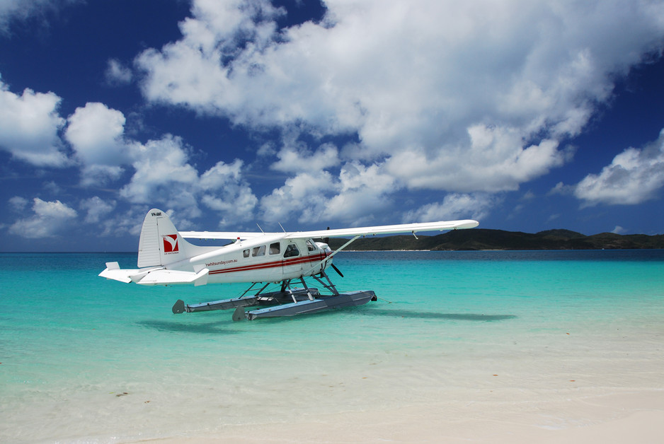 Air Whitsunday Seaplanes Pic 1 - de havilland beaver at whitehaven beach