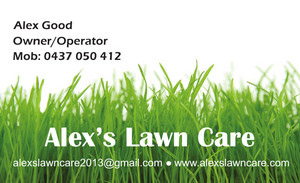 Alex's Lawn Care Pic 3 - Business Card