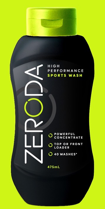 Zeroda Sports Wash Pic 1 - Zeroda is a high performance sports detergent specifically formulated to remove odor and bacteria from your clothes