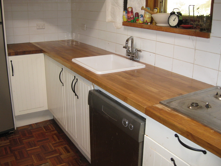 CDT Enterprises Pic 1 - A new section of bench top I needed to cut fit along with refitting the sink tap