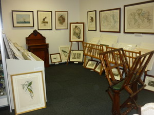 Antique Print & Map Company Pic 3 - Antique Print Club corner at Brisbane Antique Emporium open daily in Clayfield