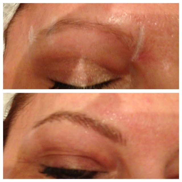 Smudge Proof Makeup Pic 1 - Hair stroke brows to create arch depth these have patch work strokes in the tails