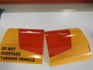 National Safety Signs Pic 3 - Do not overtake turning vehicle signs in a class 1 reflective