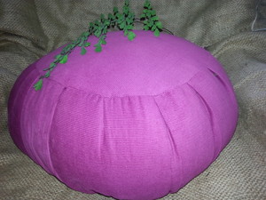 Debs Buckwheat Pillows Pic 5 - Round buckwheat hull meditation cushion