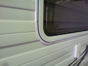 Lake Macquarie Caravan Repairs Pic 3 - Window cleaned up and resealed