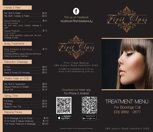 First Class Beauty Pic 3 - Price List Front