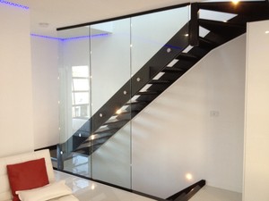 SS Balustrading Pic 3 - Floor to Ceiling Glass Balustrading