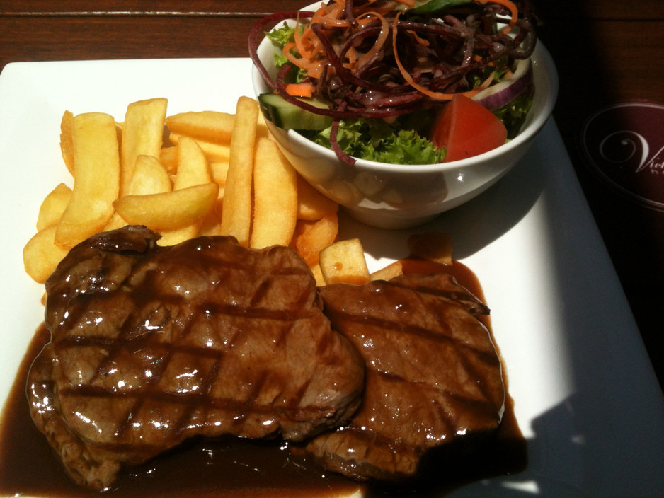 The Victoria Hotel Pic 1 - Ten dollar Ribeye Steak Chips Three dollars extra for salad