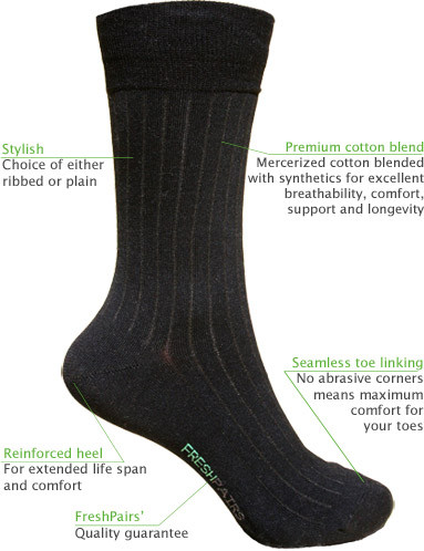 FreshPairs.com.au Pic 1 - Premium black socks delivered direct to you at home or at the office Easy