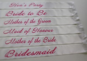 Personalised Sashes Pic 2