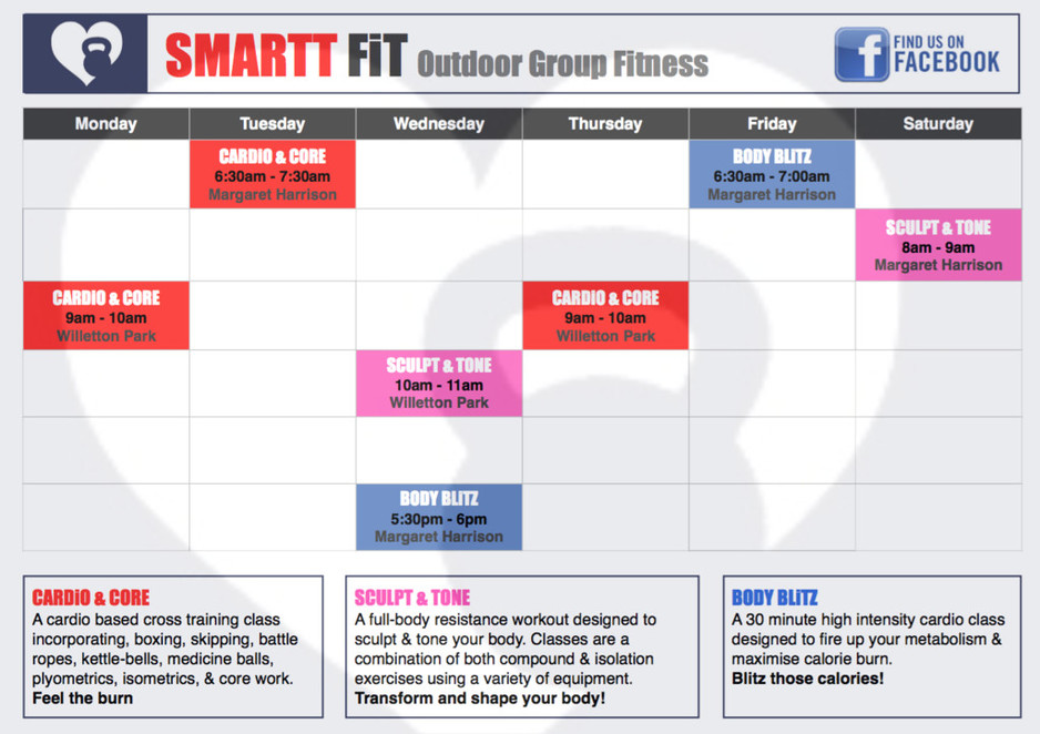 Smartt Fit Pic 1 - Group Fitness Timetable