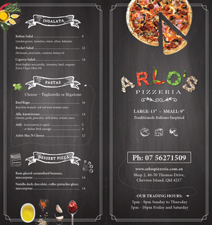 Arlo's Pizzeria Pic 2 - Menu