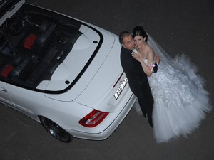 Merc Convertible Wedding Cars Pic 2