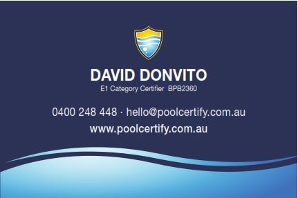 Pool Certify Pic 1 - Business Card