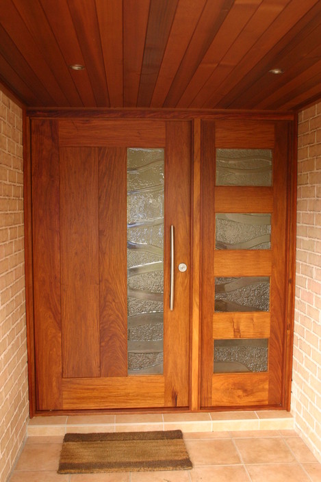 Mark Farrar Custom Joinery Pic 1 - Rosewood pivoting entry Jamberoo