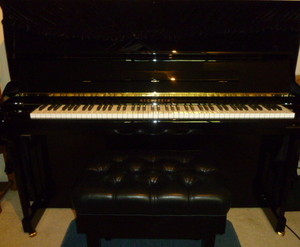 Clarkson Piano Studio Pic 3 - Bechstein upright piano is used for younger pupils smaller hands