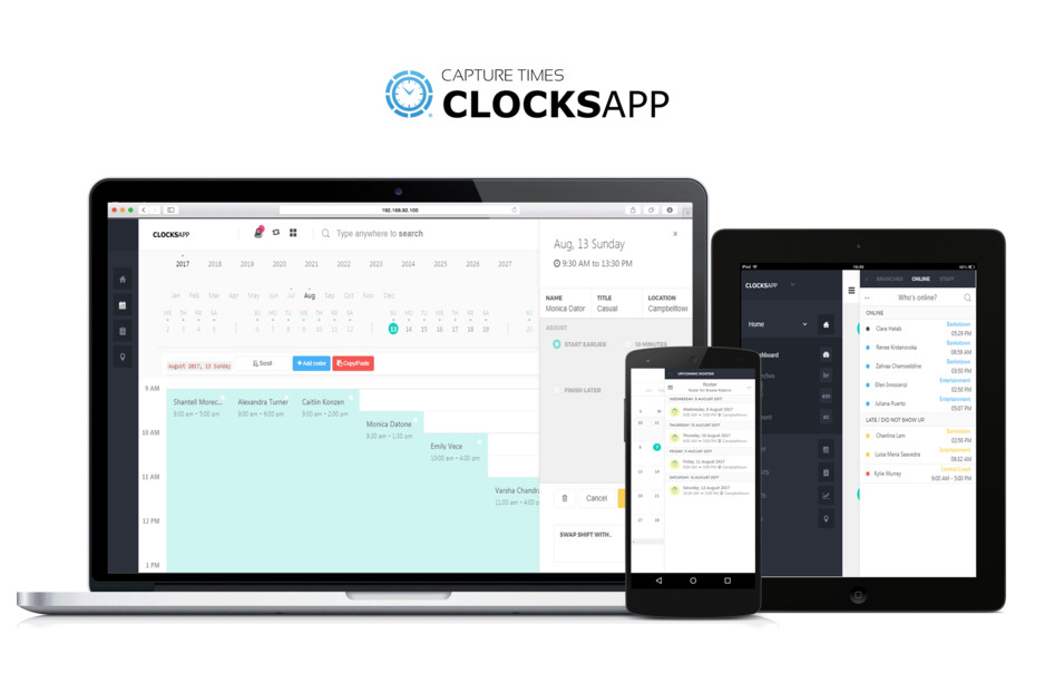 Clocksapp Pic 1 - ClocksApp works on any device