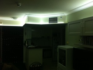 Barton's Handyman Service Pic 3 - Floating bulkhead shelf and ambient LED lighting