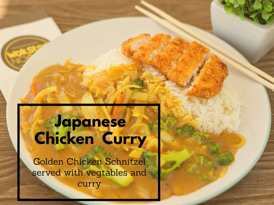 Wok Star Noodle Pic 1 - Japanese Chicken Curry Crispy Golden Chicken Schnitzel with vegetables and curry Serve with rice or noodle