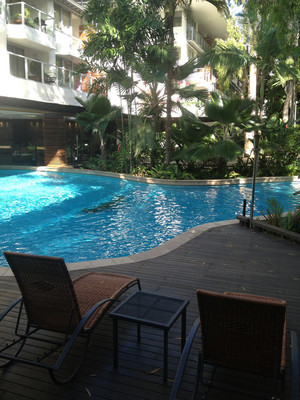 Grand Mercure Rockford Esplanade Apartments Palm Cove Pic 3 - Relax poolside