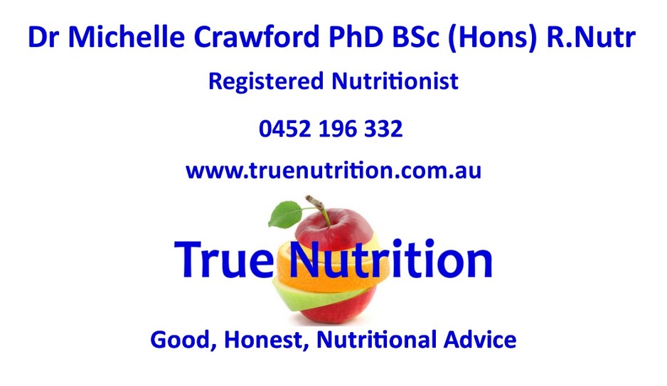 Dr Michelle CrawfordTrue Nutrition Pic 1