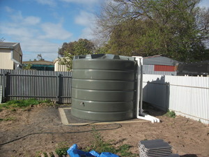 Tank Brothers Pic 3 - poly tank plumbed to house