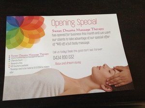 Sweet Dreams Massage Therapy Pic 3 - 10 off a Full Body Massage if booked by 15th December PLUS a FREE bottle of bubbly