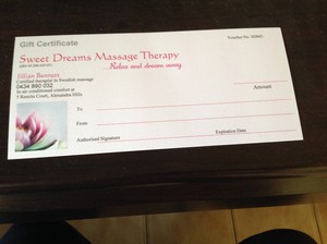 Sweet Dreams Massage Therapy Pic 2 - Gift Certificates available