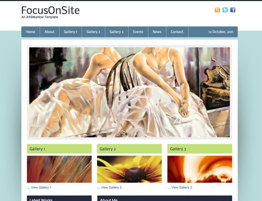 ArtSitesNow Pic 1 - WordPress theme template for artists