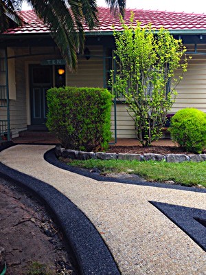 Raw Concreting Co. Pic 2 - Exposed agg pathway tolls avenue Mentone Richfield with Batman border