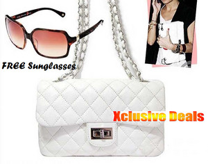 Xclusive Deals Sydney Pic 3 - White Clutch Bag with FREE Sunglasses 2995