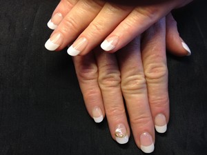 Scarlet Nails Pic 3 - The Classic French Nail applied here as an Acrylic tip