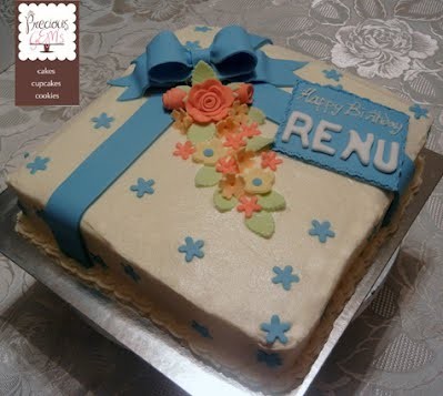 Precious Gems Cakes Pic 1 - Eggless Buttercream Gift box cake