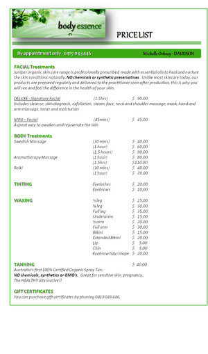 Body Essence Pic 5 - Body Essence Price List