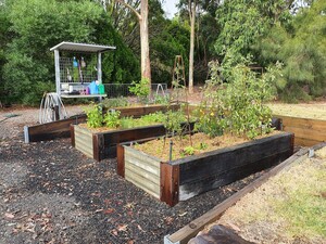 Steel and Stone Retaining Walls Pic 3 - Raised Garden Beds