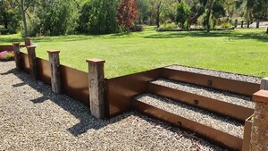 Steel and Stone Retaining Walls Pic 5