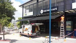 Sunsational Awnings & Shades Pic 5 - Sunsational Awnings and Shades awnings clear pvc cafe blind blinds gold coast window cover insurance repairsk