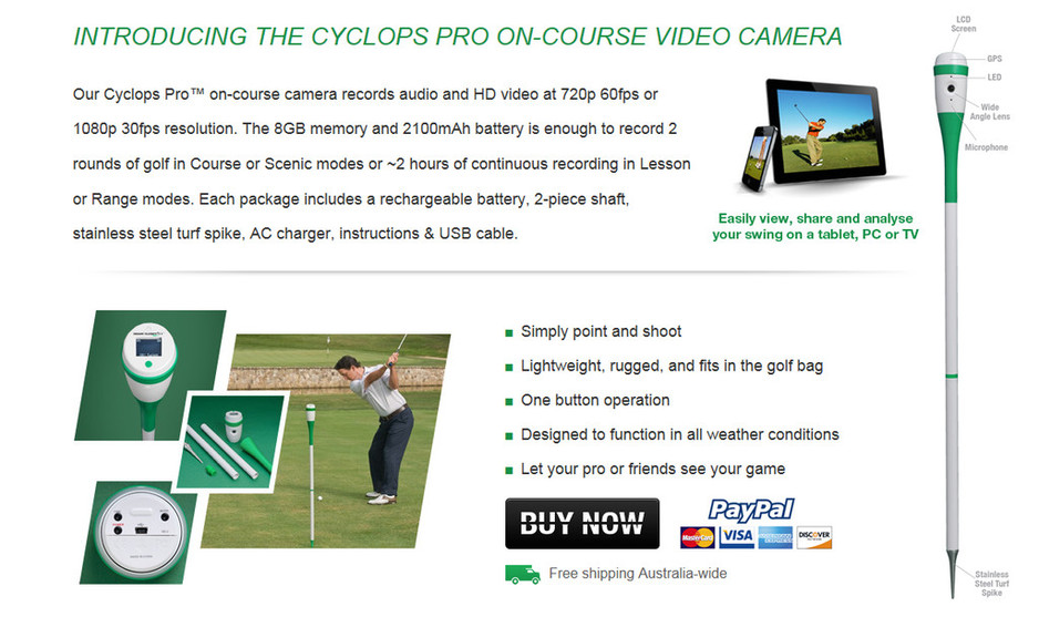 swingshot.com.au Pic 1 - The Golf Video Camera