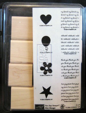 Stampin' Up! Pic 2 - the stamp sets come unmounted and coordinated all ready for you to use