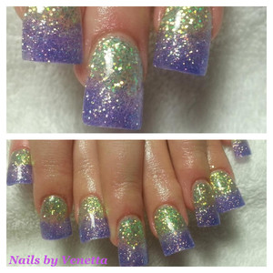 Nails by Venetta Pic 5 - Glitter Fade Acrylic Nails Nails by Venetta