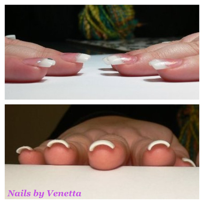 Nails by Venetta Pic 1 - White French Acrylic Nails Nails by Venetta