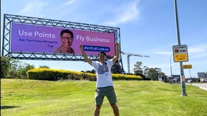 I FLY FLAT - The Points Whisperer Pic 3 - Billboard Sydney Airport