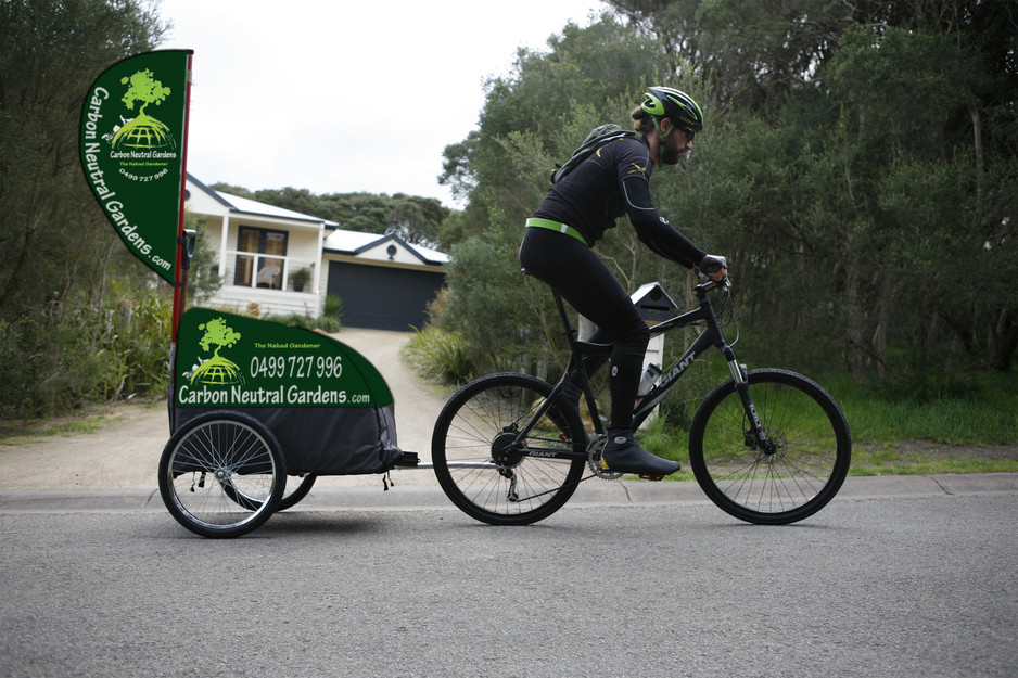 Carbon Neutral Gardens (South Eastern Suburbs) Pic 1 - CNG Gardener on the move 100 Pedal Powered