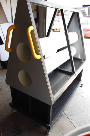 Komidore Plastics Pic 3 - Fabricated machine parts trolley HDPE PVC