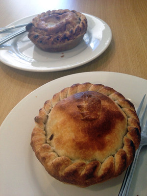 Bakehouse On Wentworth Pic 2 - Beef and Guinness pie in the background and a steak and kidney pie foreground Good pies