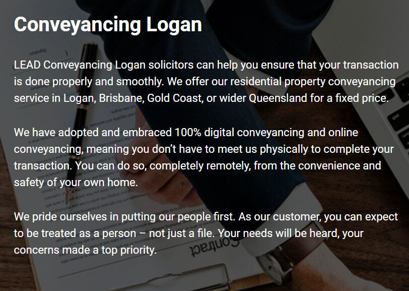 LEAD Conveyancing Logan Pic 1