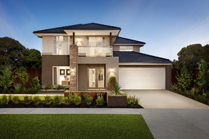 Carlisle Homes Aston Estate, Craigieburn Pic 3 - The Kingston with the Sorrento facade on display at Aston Estate Craigieburn