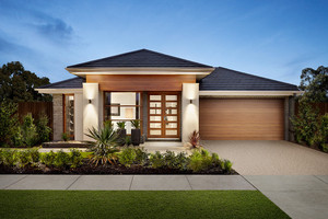 Carlisle Homes Aston Estate, Craigieburn Pic 4 - The Seville with the Auburn facade on display at Aston Estate Craigieburn