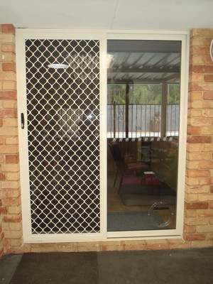 Australind Glass Company Pic 2 - Aluminium Glass sliding door with a barrier door